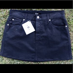 NWT** 7 For all Mankind Denim Mini Skirt